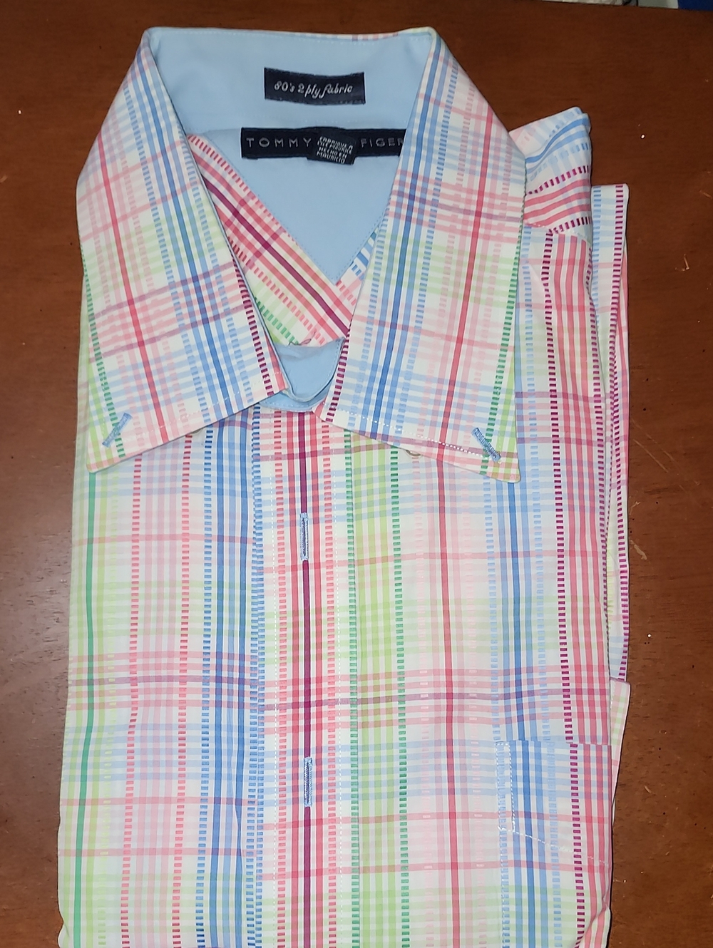 Tommy Hilfiger Men’s Pastel Plaid Button-Down Shirt — Blue, Pink, Green